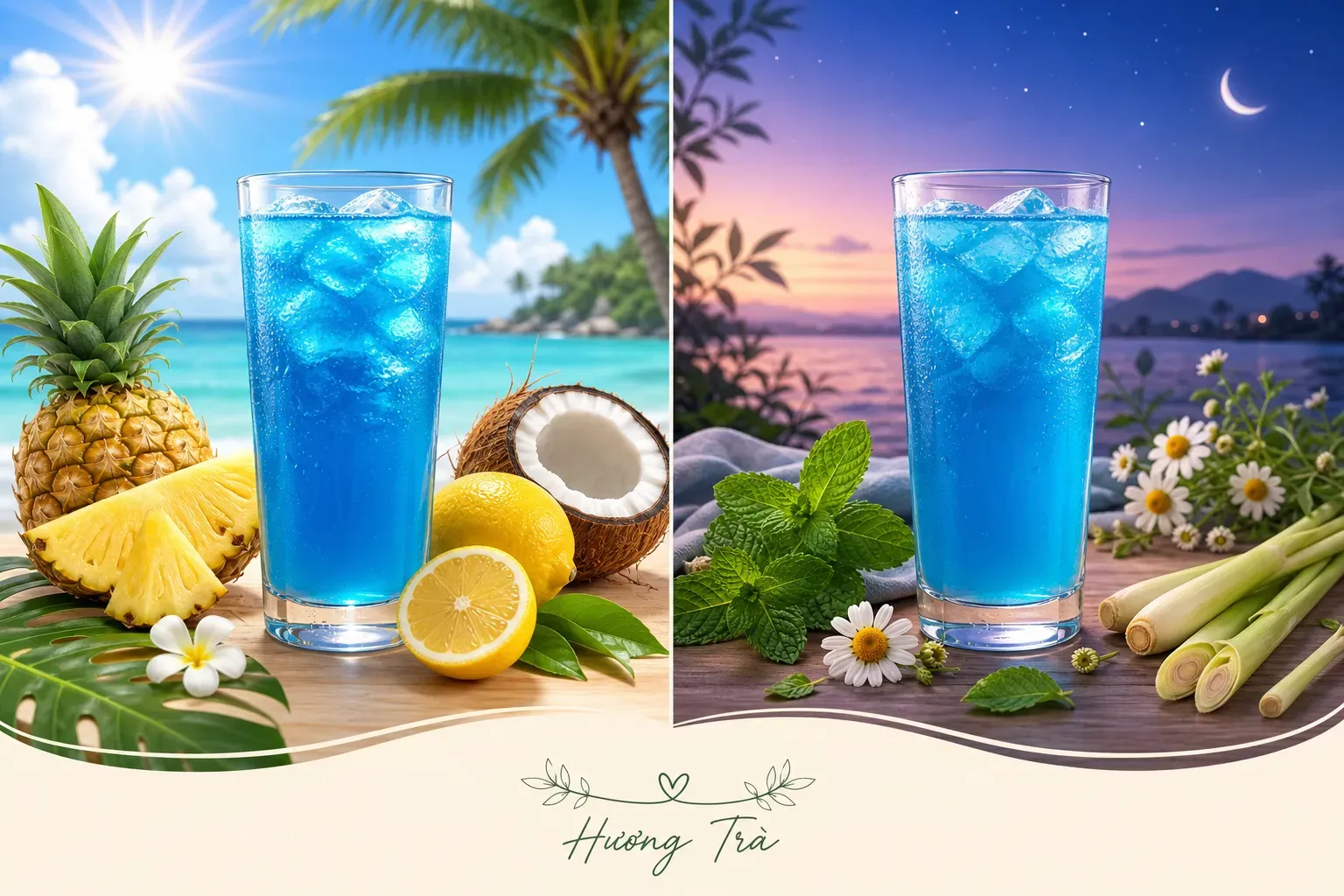 Nếu có một dòng đồ uống xanh lam từ tảo xoắn, bạn muốn nó bắt đầu từ vị nào? 8 Đi tìm mảnh ghép hương vị cho sắc xanh lam