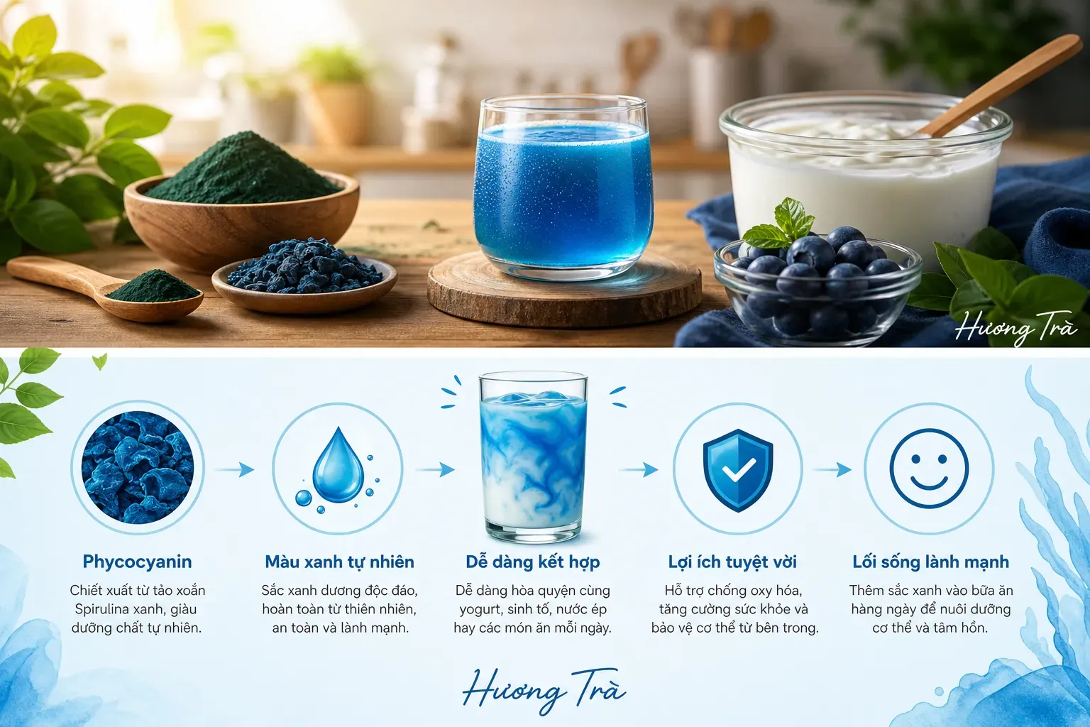 Khi màu xanh lam bước ra từ phòng thí nghiệm vào căn bếp nhỏ
